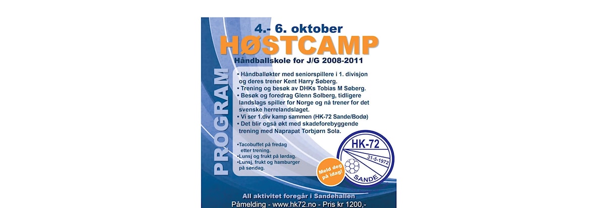 HØSTCAMP - Håndballskole for J/G 2008-2011